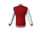 Maroon Varsity Letterman Jacket with White Sleeves - Image 4