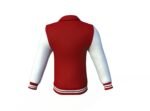 Maroon Varsity Letterman Jacket with White Sleeves - Image 5
