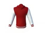 Maroon Varsity Letterman Jacket with White Sleeves - Image 7
