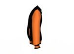 Black Varsity Letterman Jacket with Orange Sleeves - Image 12