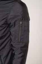 Allan's black Nylon Flight Jacket with Ribbed Waist - Image 3