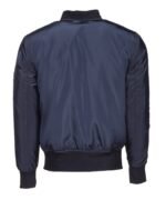 Zak's blue Nylon Flight Jacket with Ribbed Waist - Image 5