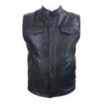 The "Club Rider" Motorcycle leather Vest with zippered lining for patches