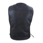 Laced Unisex Motorcycle leather vest with adjustable side laces - Image 3