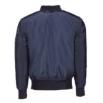 Zak's blue Nylon Flight Jacket with Ribbed Waist