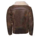Carter's Distressed Leather Biker Bomber Jacket - Image 4