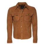 Tan Suede leather shirt
